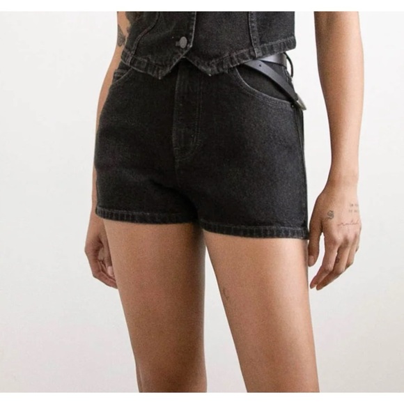 Oak + Fort Denim Micro Short Black - Picture 1 of 7